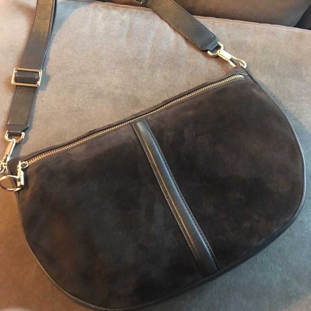 Elizabeth & James Bag Half Moon Crossbody Brown